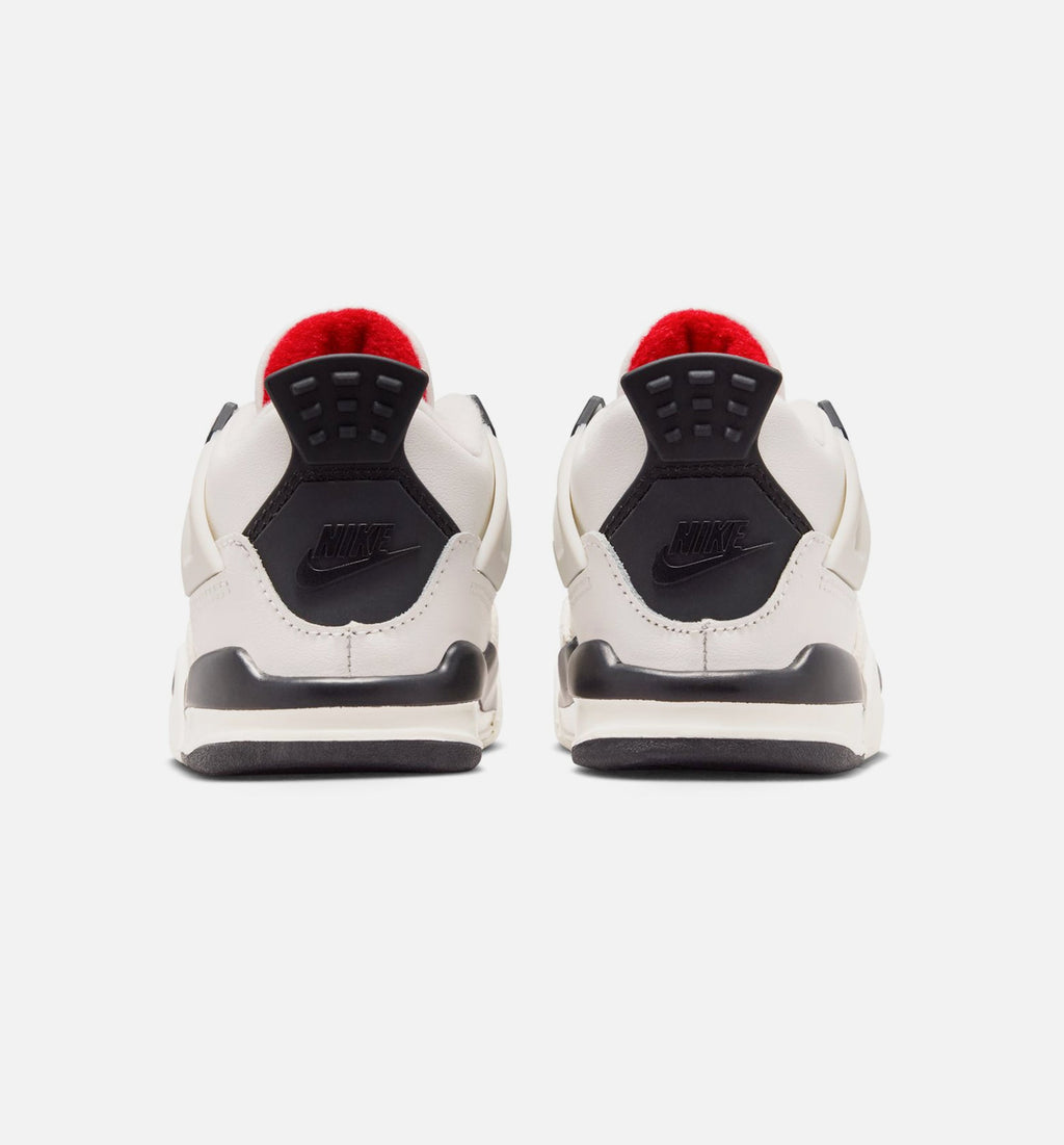 Air Jordan 4 Retro Flight Club Baby & Toddler Sneakers - Sail / Black / University Red