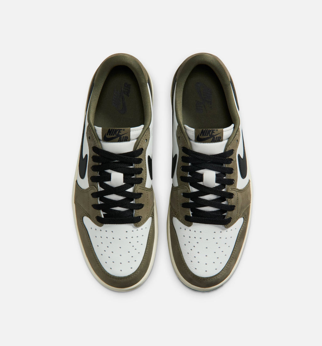 Air Jordan 1 Low OG Medium Olive Men's Sneakers - Olive/Black/White/Sail