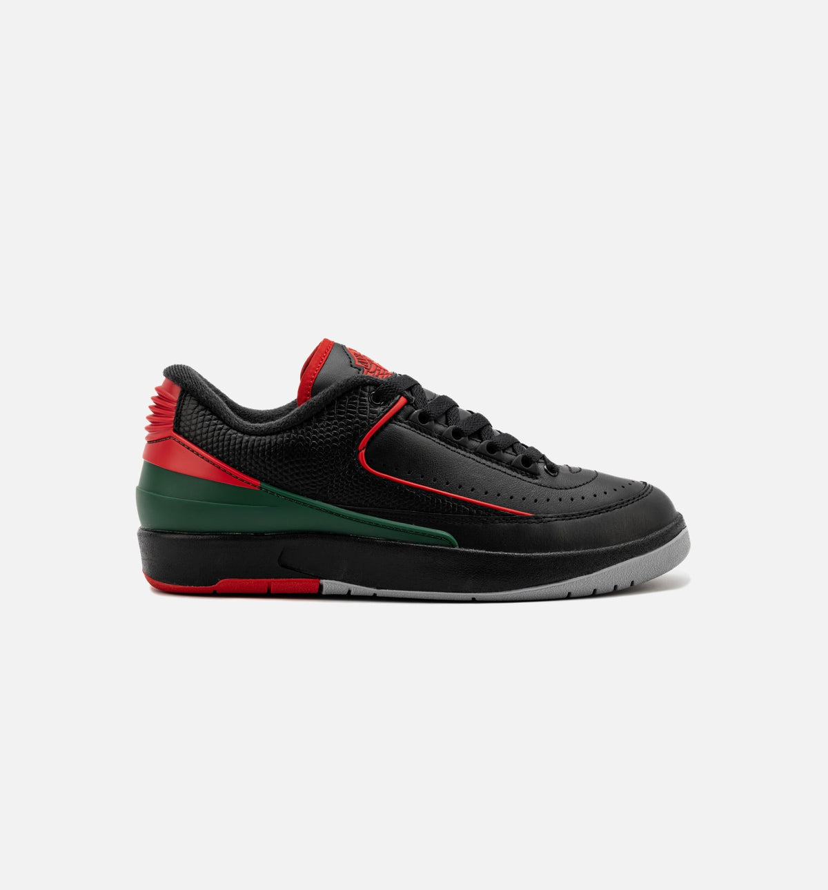 Air Jordan 2 Retro Low "Christmas" Big Kids' Shoe – Black/Fire Red/Cement Grey