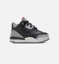 Air Jordan 3 Retro Black Cement Infant & Toddler Sneakers - Black / Fire Red / Cement Grey / Summit White