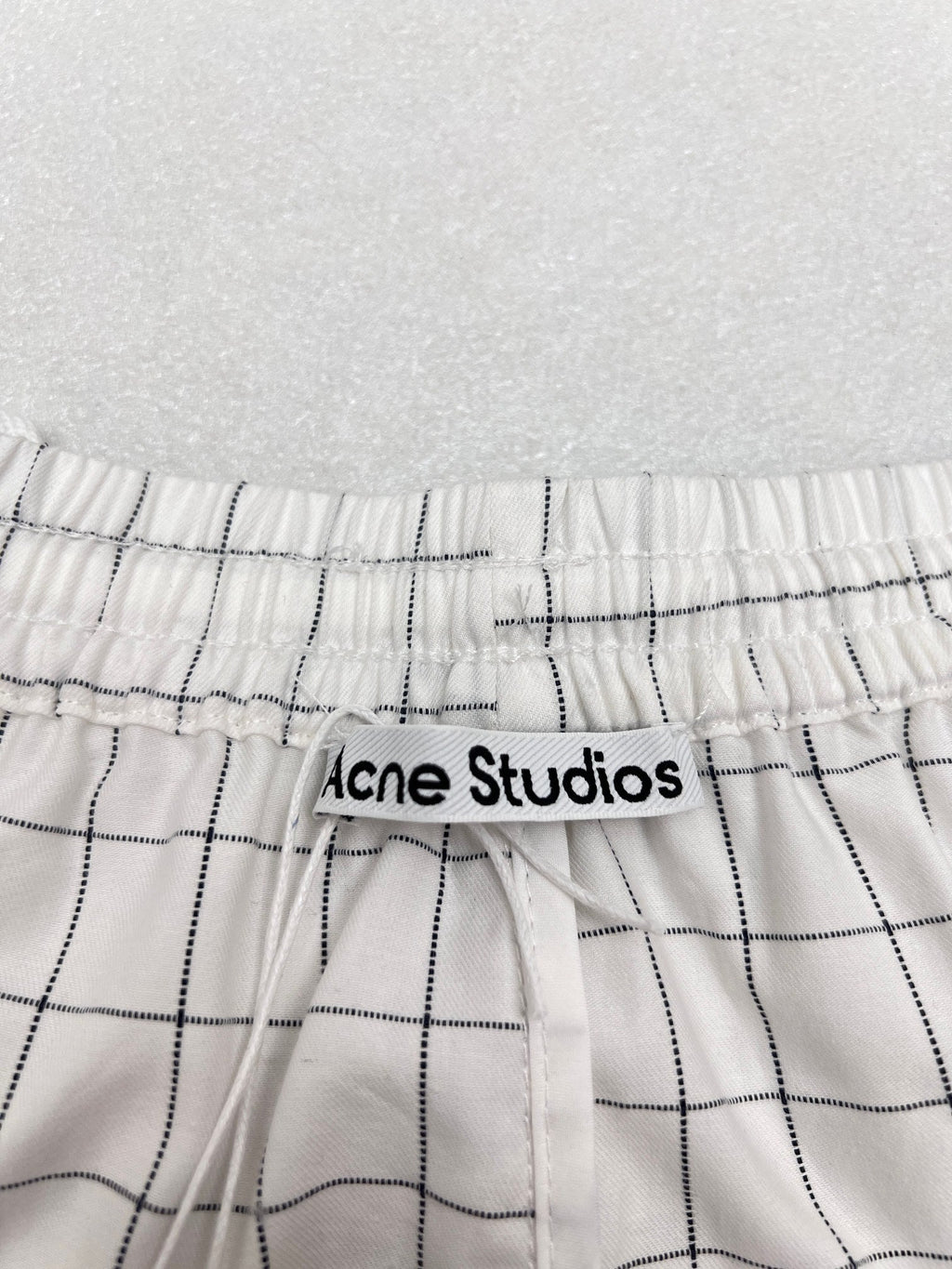 Acne Studios Grid‑Pattern Drawstring Casual Shorts