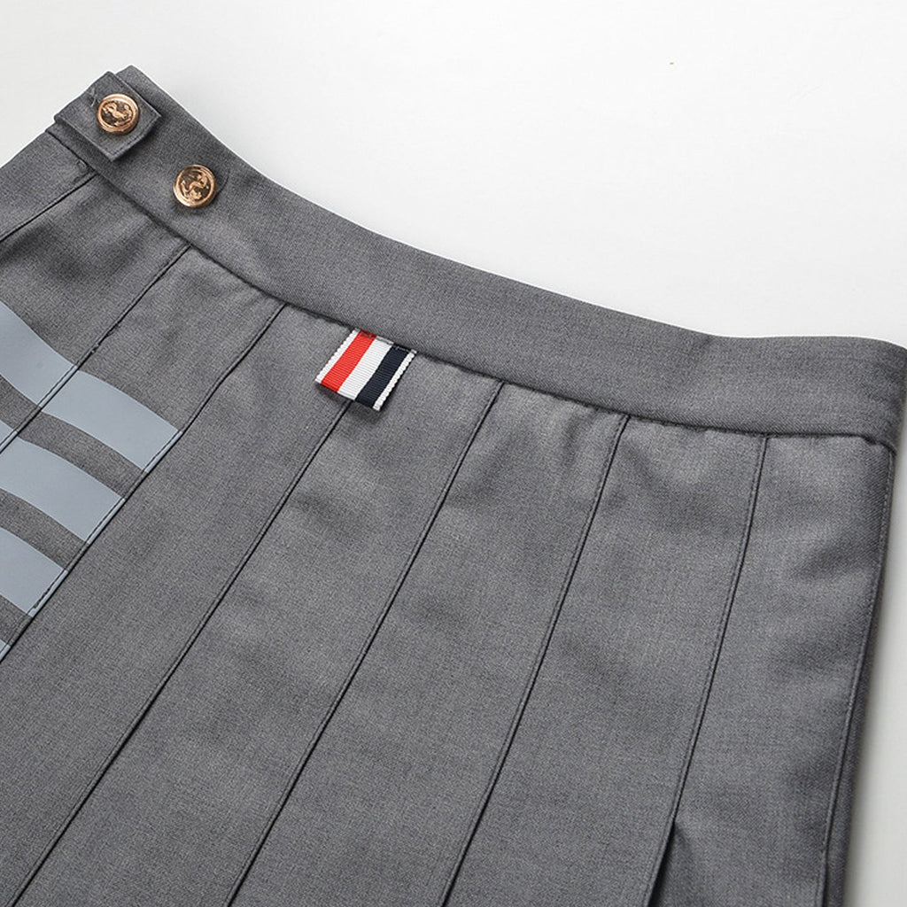 Women's 4-Bar Long Pleated Skirt | Thom Browne