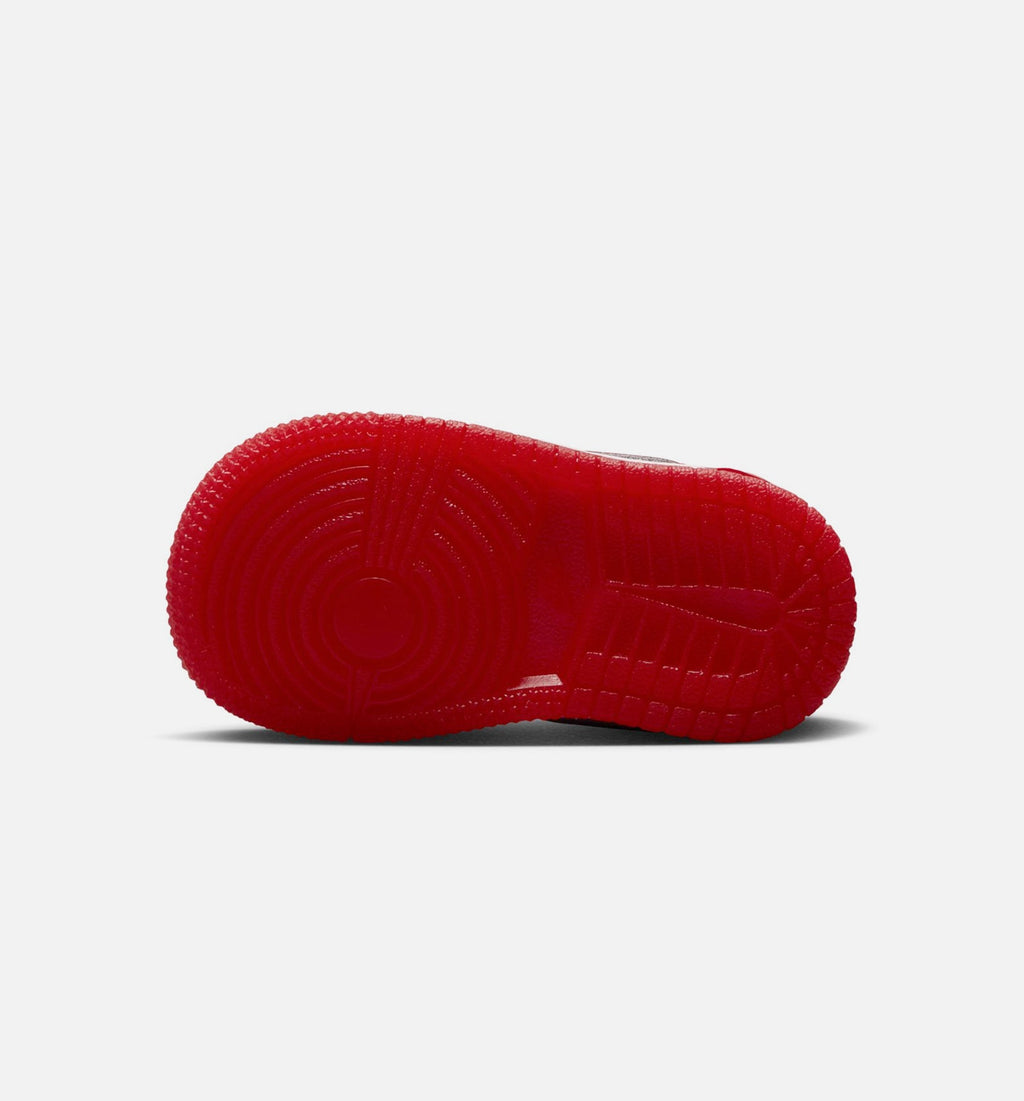Air Jordan 1 Retro High OG Infant/Toddler Lifestyle Shoes - University Red/Metallic Silver
