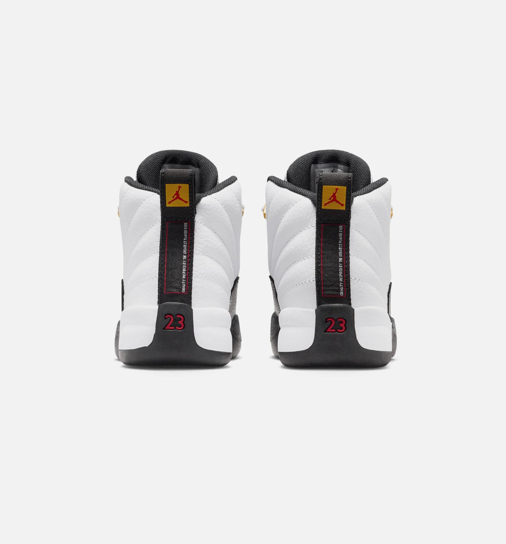 Air Jordan 12 Retro Taxi Infant/Toddler Lifestyle Shoes - White/Black/Taxi