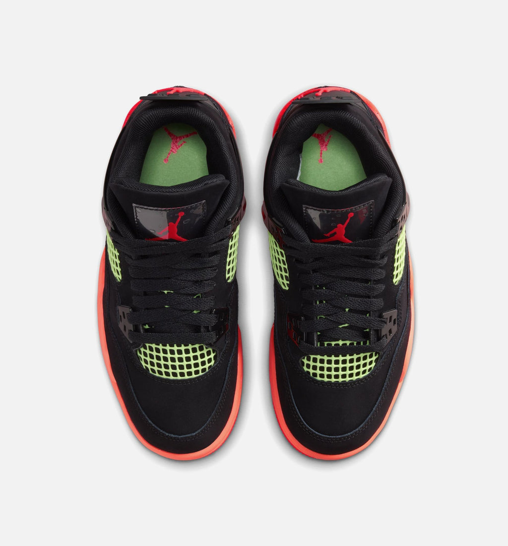 Air Jordan 4 Retro Black Infrared 23 Big Kids' Lifestyle Shoes - Black/Infrared 23/Bright Mango