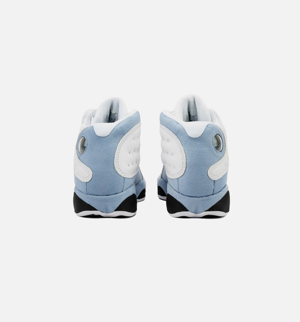 Air Jordan 13 Retro Blue Grey Grade School Lifestyle Shoes - White/Blue Grey/Black/Yellow Ochre