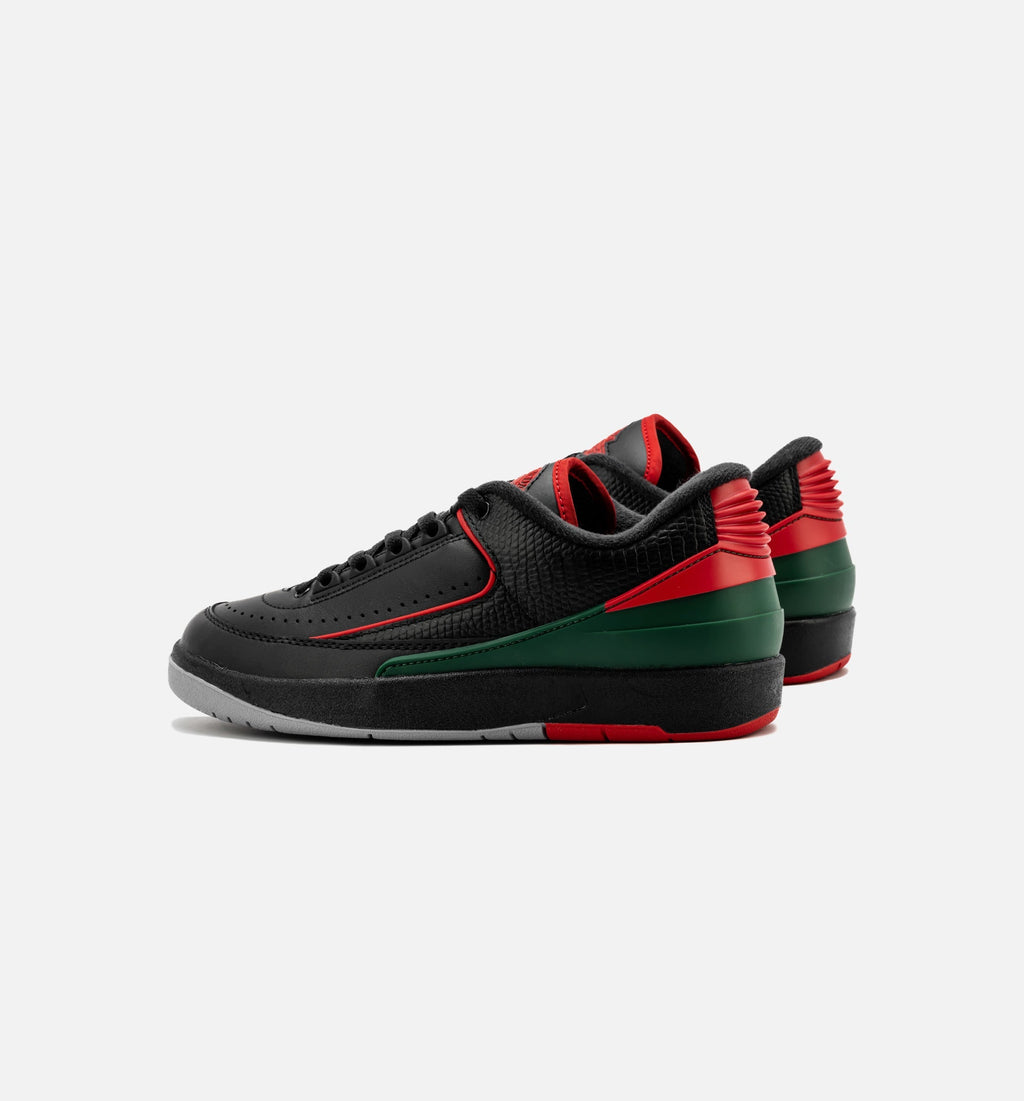 Air Jordan 2 Retro Low "Christmas" Big Kids' Shoe – Black/Fire Red/Cement Grey
