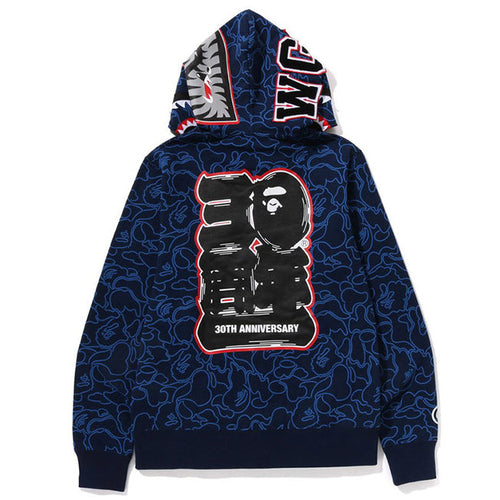 BAPE Shark Full-Zip Hoodie - Blue, Green & Red