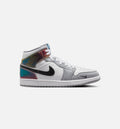 Air Jordan 1 Mid SE Men's Lifestyle Shoes - Black/White/Wolf Grey
