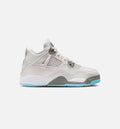 Air Jordan 4 Retro Blue Chill | Preschool Lifestyle Shoe | Photon Dust/Blue Chill/Flat Pewter/White/Blue Tint