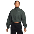 Wmns Nike Studio Fleece Oversized 1/4-Zip Cropped Top