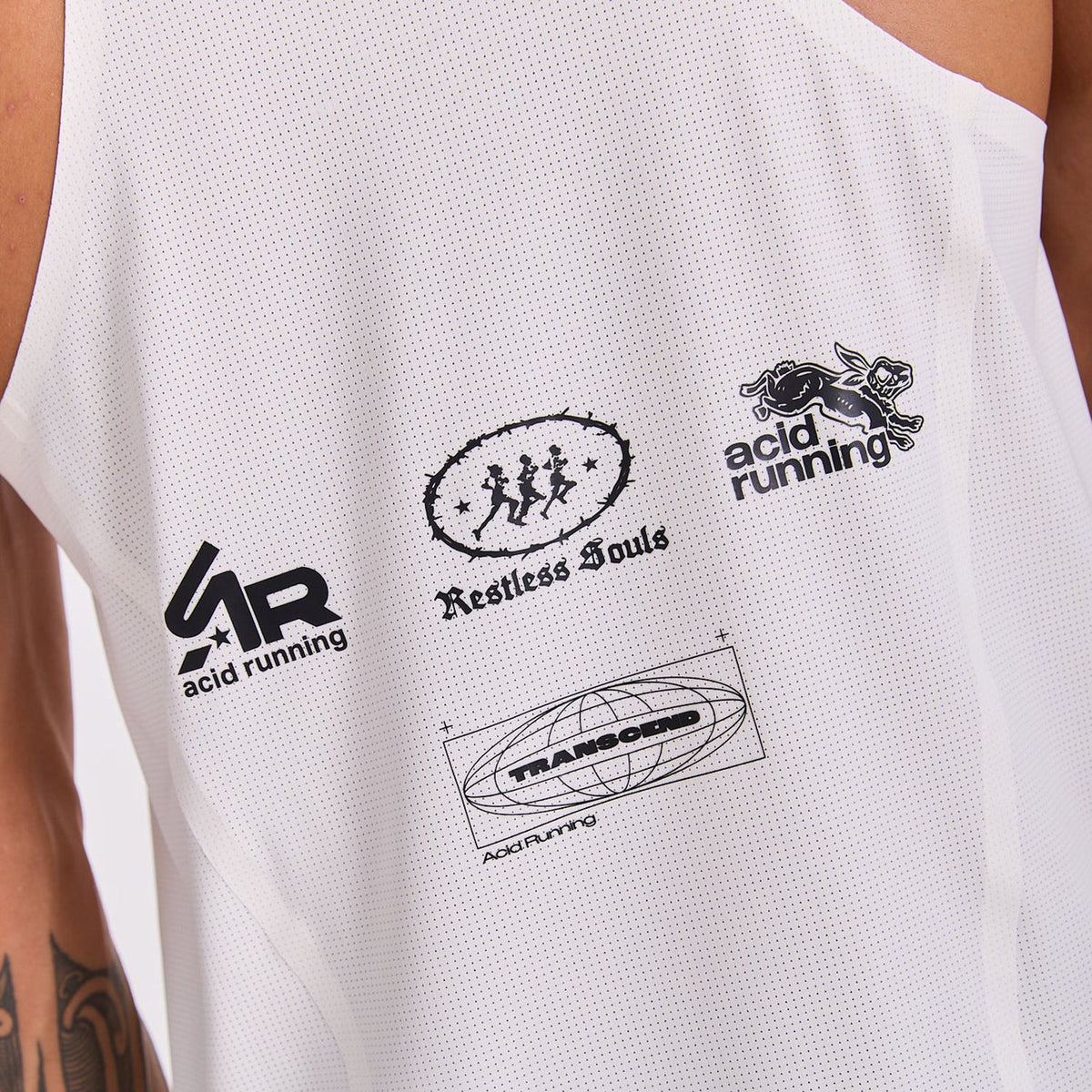 Acid Running Men's Race Unit Tank: Bone