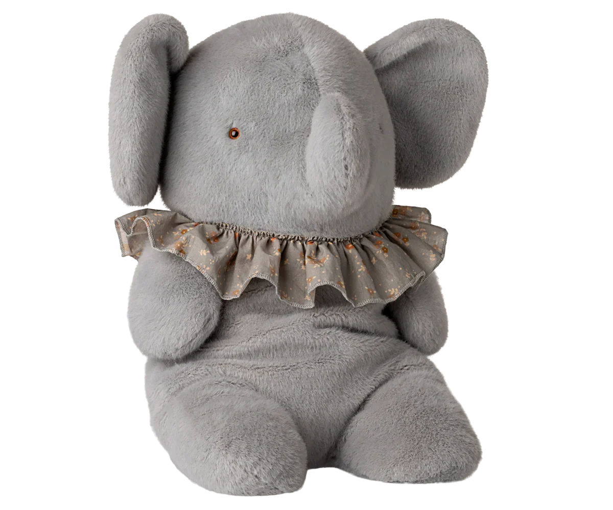 Elephant plush, Big - Blue/grey