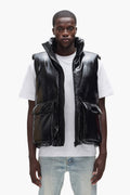 Leather Puffer Vest