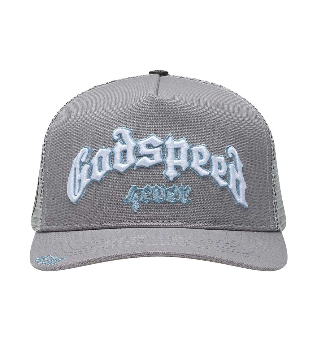 Godspeed Forever Trucker Hat Cool Grey