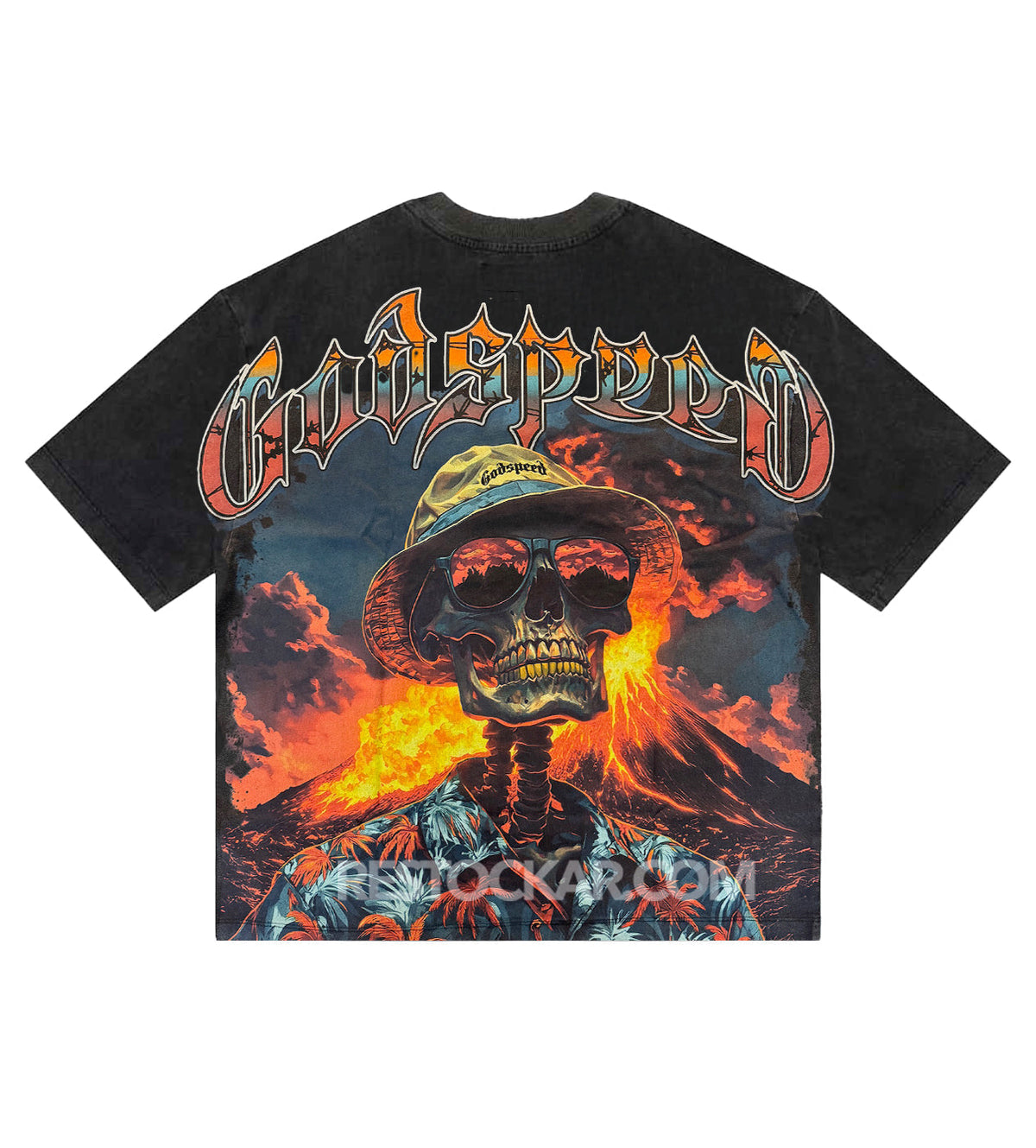 Godspeed Natural Disaster Tee Washed Black