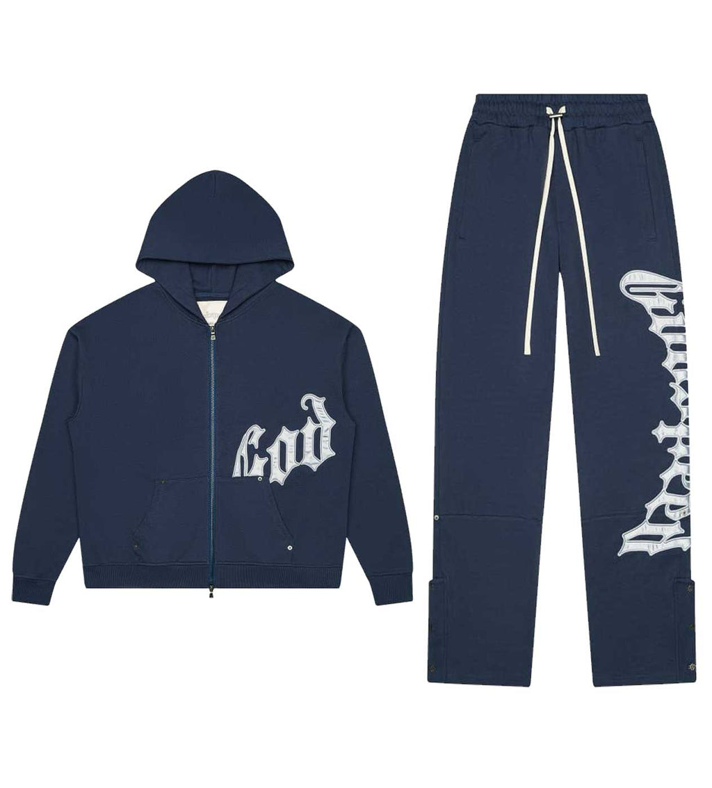 Godspeed OG Logo Sweatsuit V2 Navy/Silver