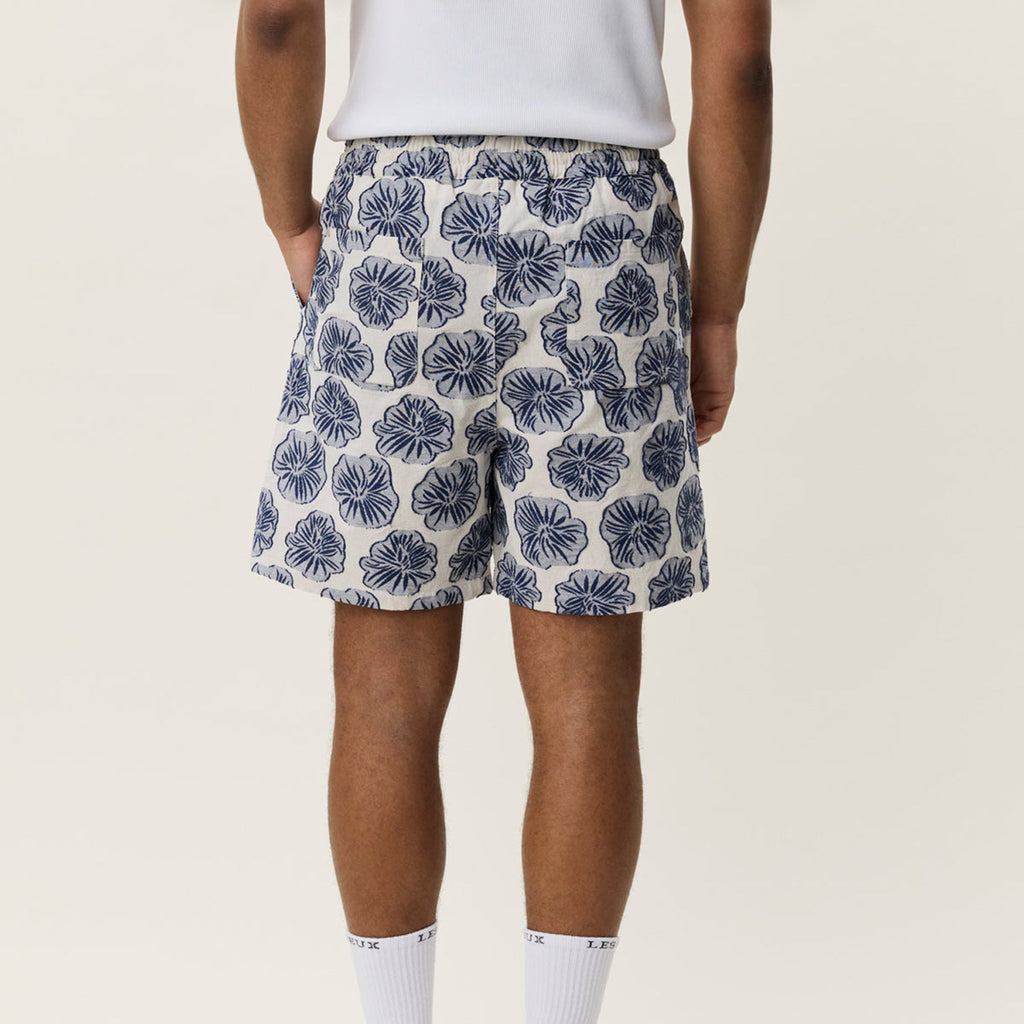 Les Deux Dahlia Jacquard Shorts: Dark Denim Blue