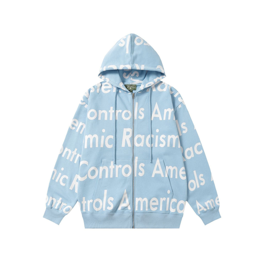 Denim Tears Hoodie Alphabet Cardigan Hooded Sweater