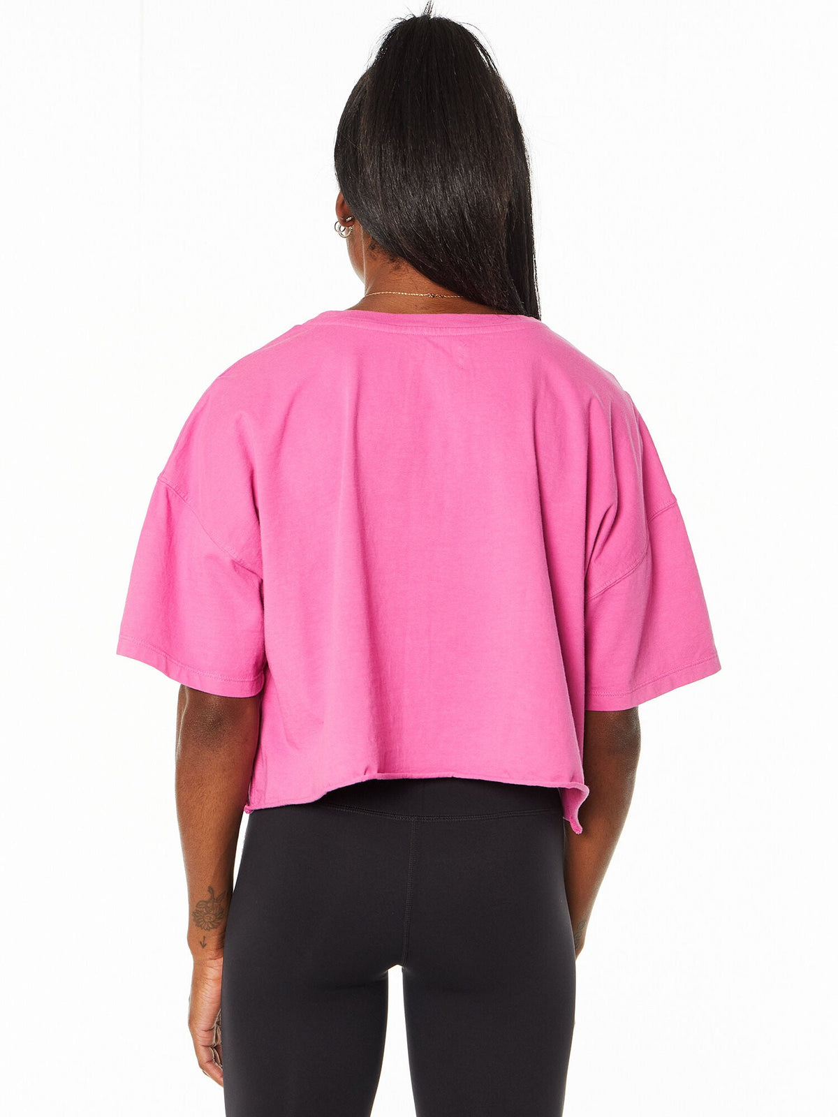 EMILY BOYFRIEND TEE HOT PINK