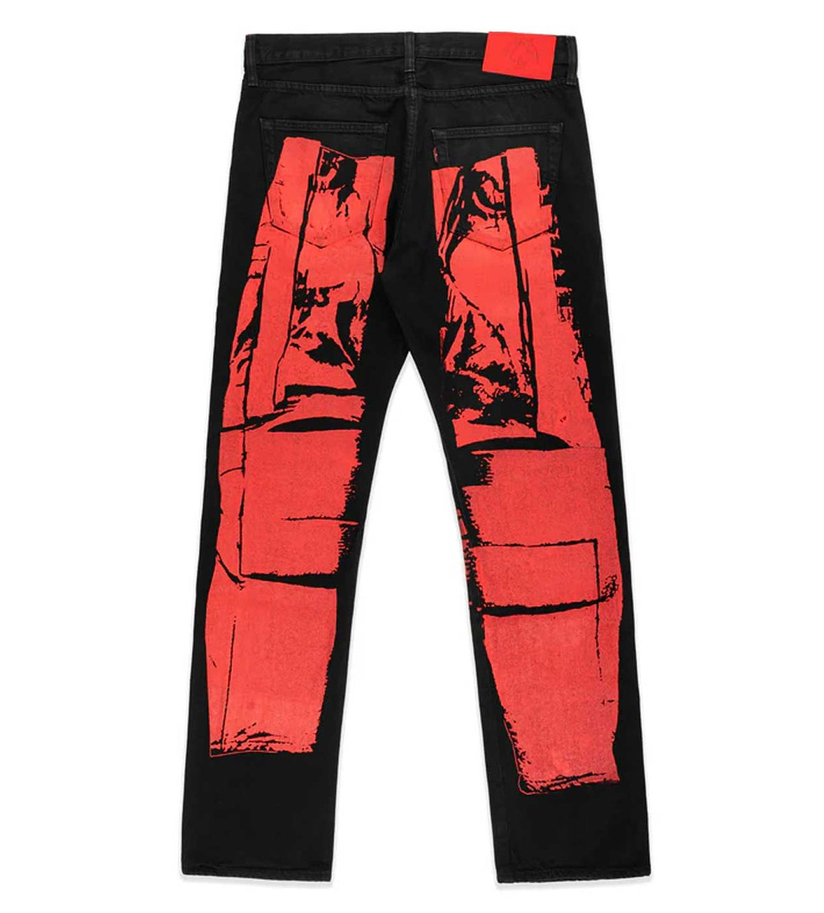 Sp5der Painted Moto Denim Pant Black/Red