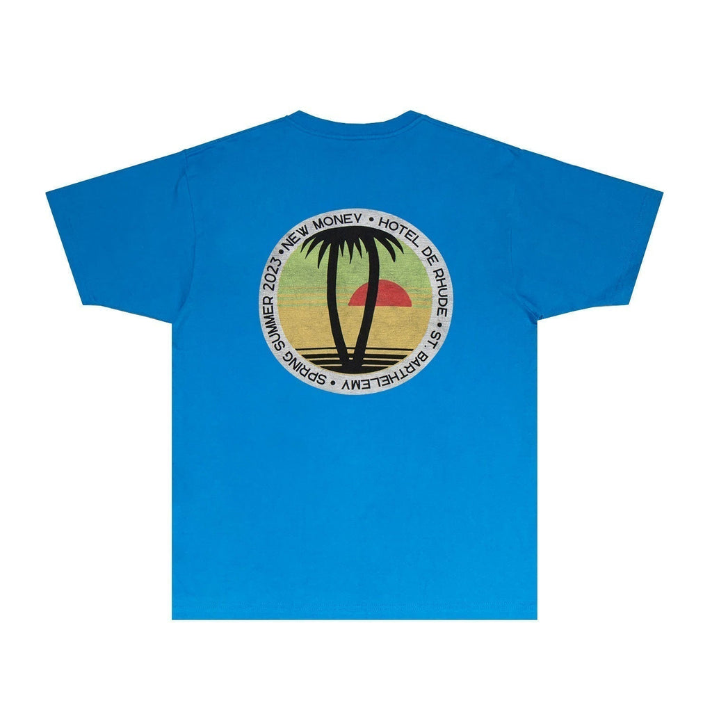 Rhude T-shirts Printed Trendy Pure Cotton