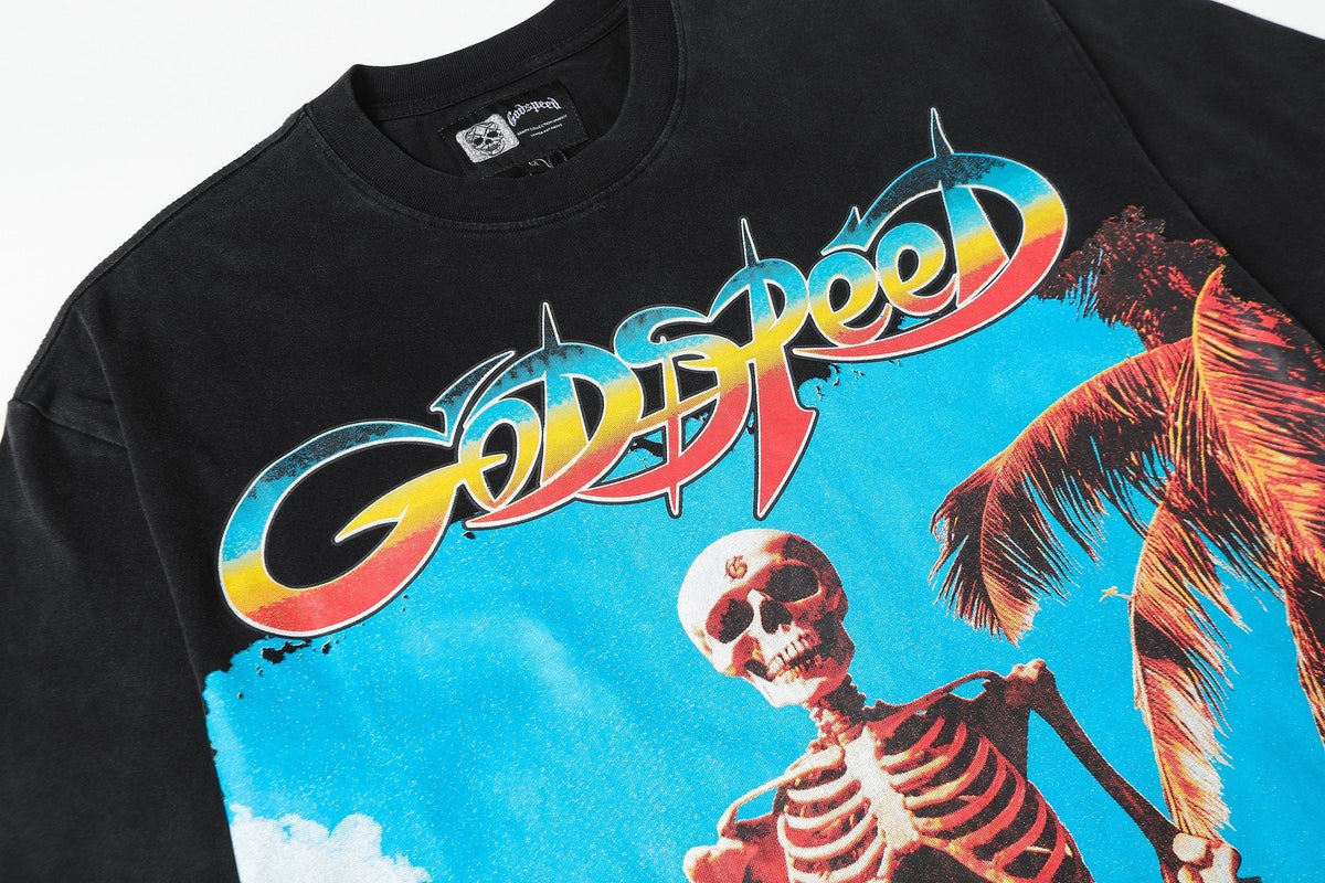 Godspeed Skeleton Surfer Graphic T-Shirt
