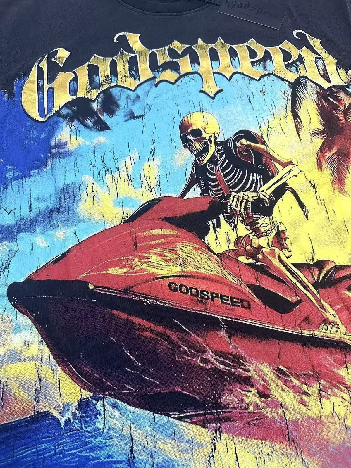 Godspeed Skeleton Jet-Ski Graphic T-Shirt