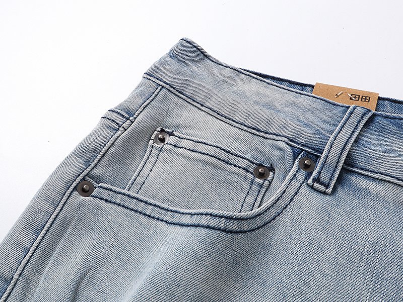 Ksubi Distressed Light Wash Slim Tapered Jeans