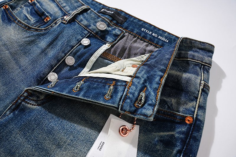 Purple Brand Blue Distressed Ripped Knee Jeans