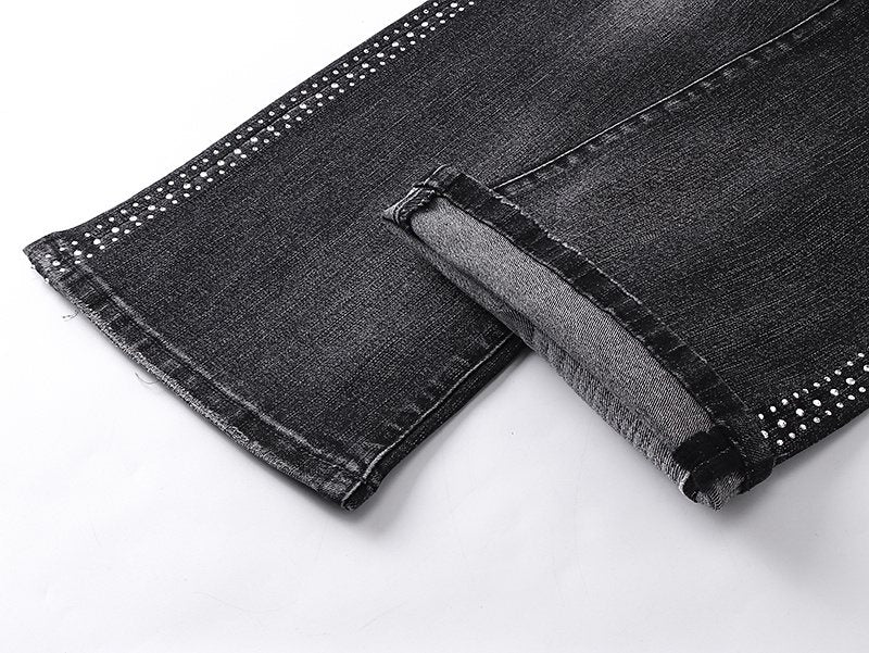 Purple Brand Studded Side-Trim Washed Jeans