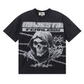 MAJESTIK Death Chain Skull Graphic T-Shirt