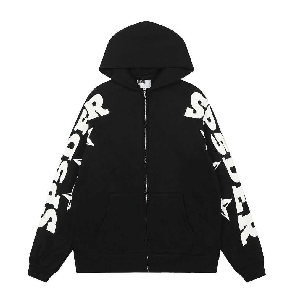 Sp5der Star Graphic Zip Hoodie & Pants Matching Set