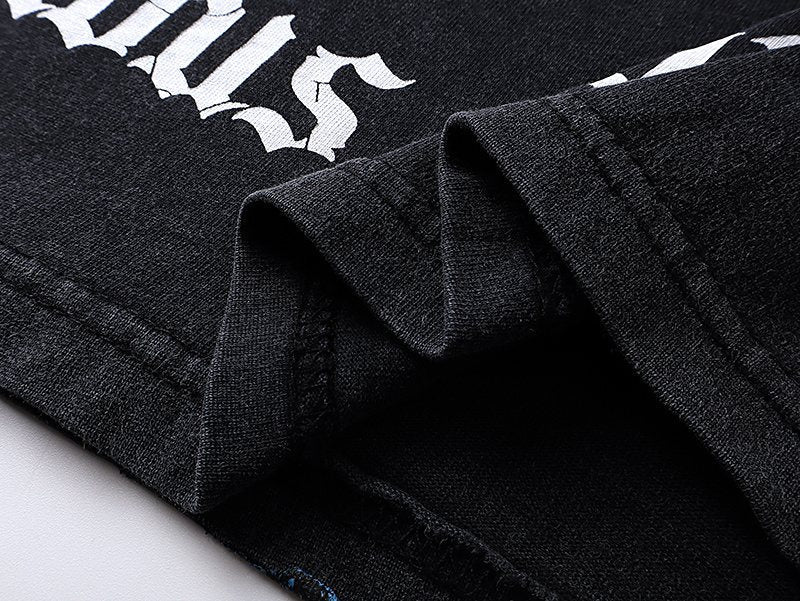 Godspeed Washed Black Graphic Long-Sleeve T-Shirt