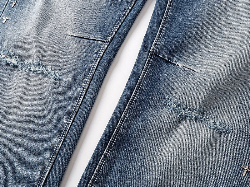 RTA Bryant Skinny Cross-Embellished Jeans