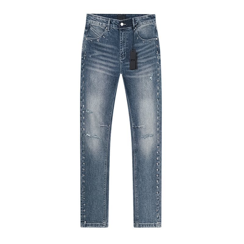 RTA Bryant Skinny Cross-Embellished Jeans