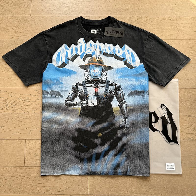 Godspeed Mers Loaded Washed Black Graphic T-Shirt