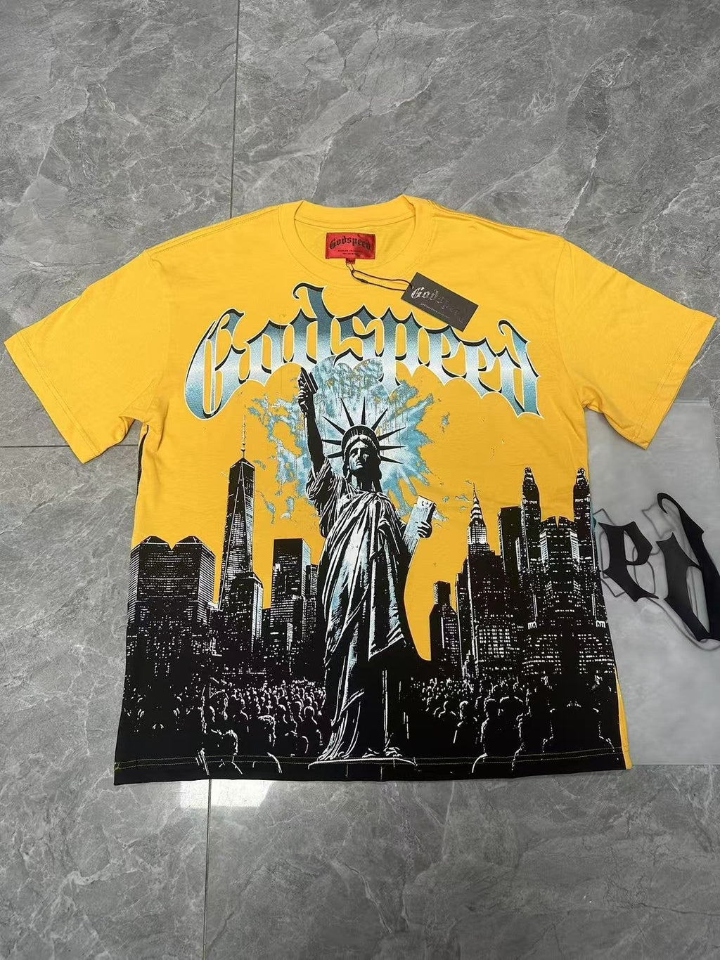 Godspeed Yellow Statue of Liberty Graphic T-Shirt