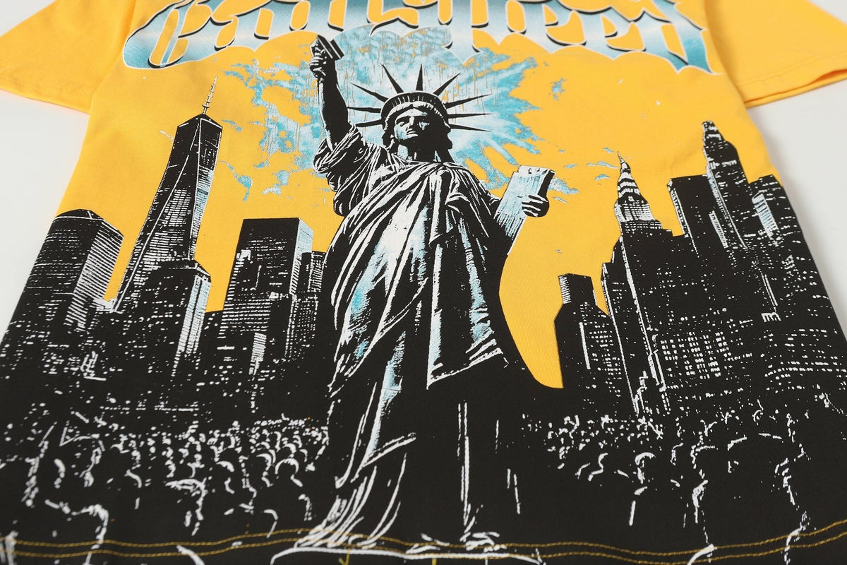 Godspeed Yellow Statue of Liberty Graphic T-Shirt