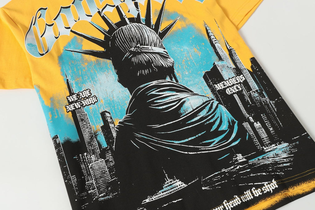 Godspeed Yellow Statue of Liberty Graphic T-Shirt
