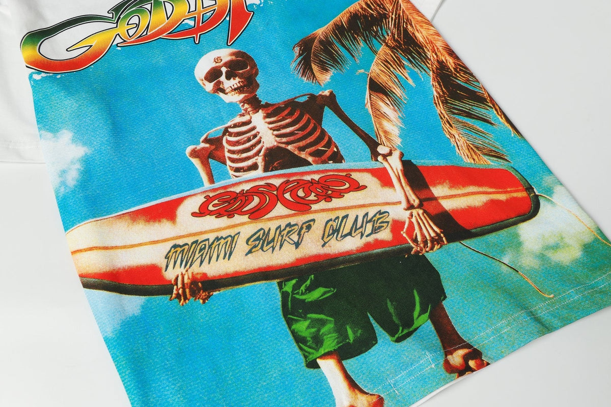 Godspeed Skeleton Surfer Graphic Short-Sleeve T-Shirt