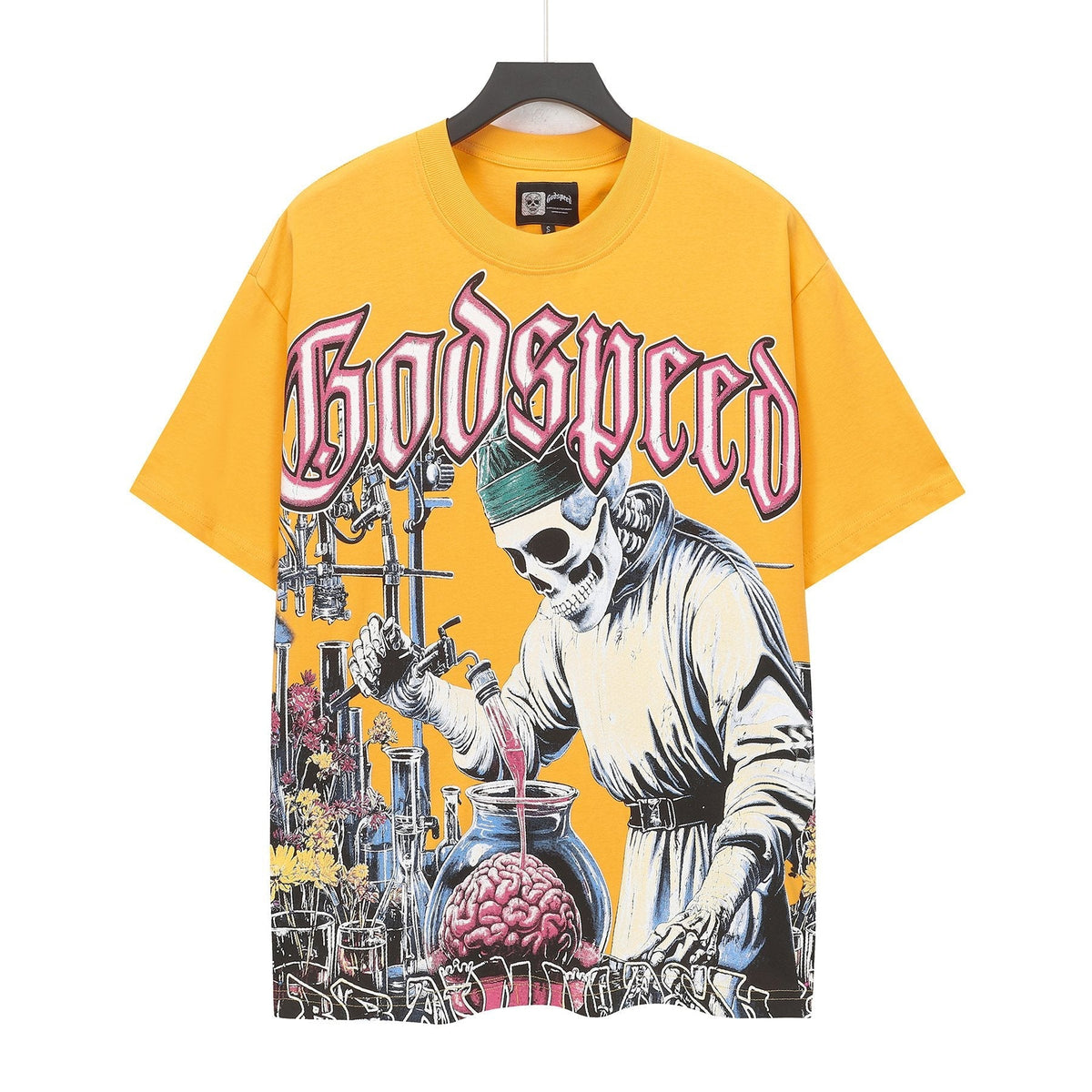 Godspeed Brain Wash Yellow Graphic T-Shirt