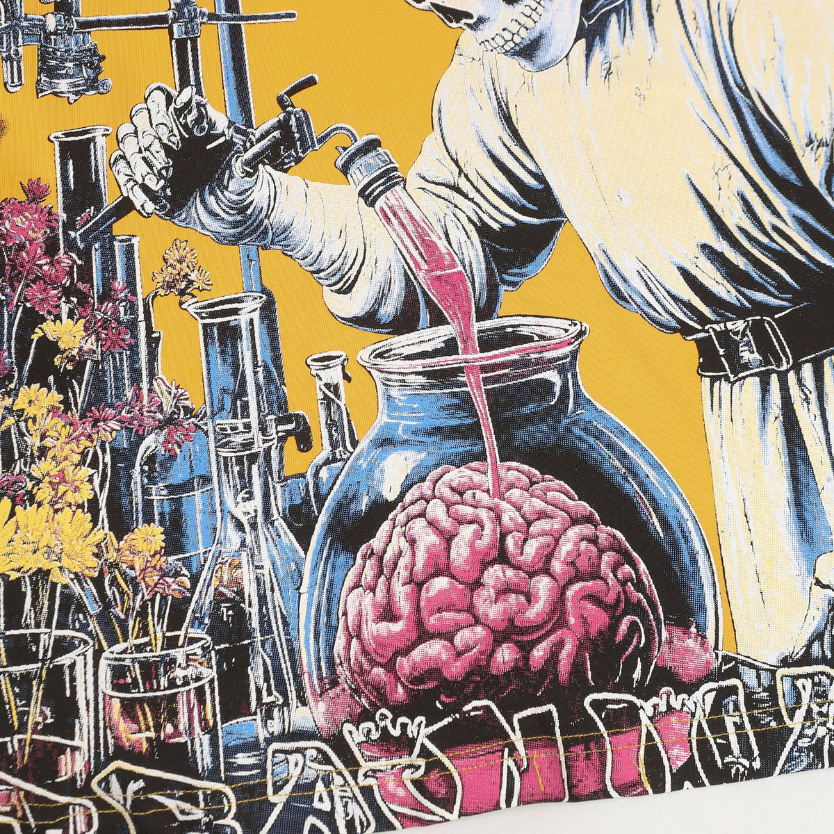 Godspeed Brain Wash Yellow Graphic T-Shirt