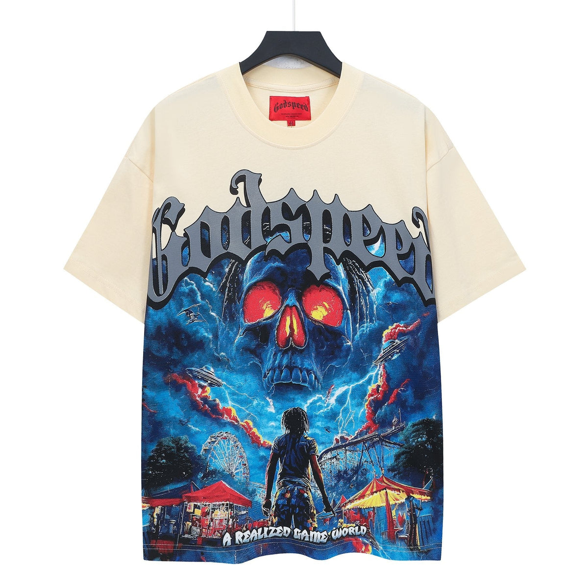 Godspeed A Realized Game World Skull Graphic T-Shirt