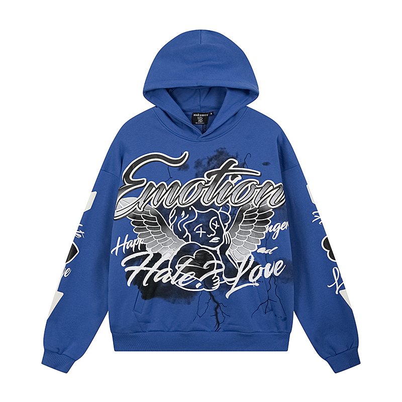 MIXED EMOTION Street Graffiti Graphic Hoodie