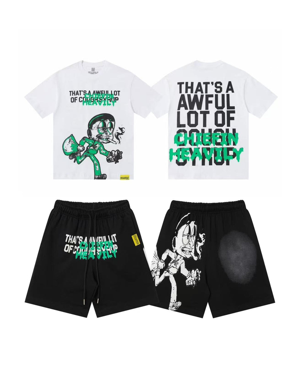 THAT'S A AWFUL LOT OF COUGH SYRUP Graphic Short-Sleeve Set