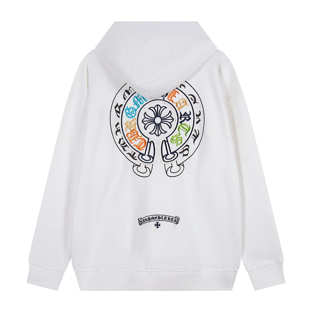 Chrome Hearts Rainbow Logo Embroidered Hoodie