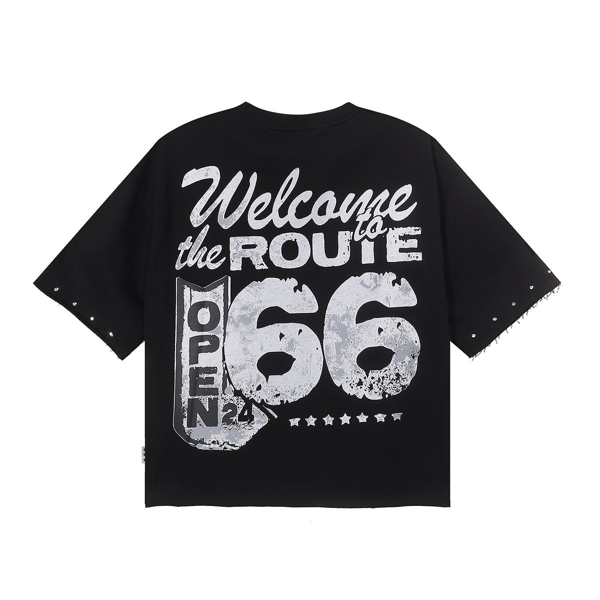 BKYS Revival Ice Cold Route 66 Cropped Graphic T-Shirt
