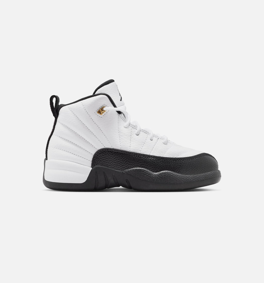 Air Jordan 12 Retro Taxi Preschool Lifestyle Shoes - White/Black/Taxi Yellow