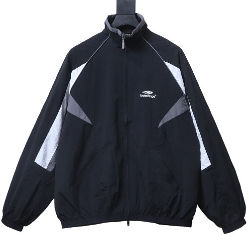 Balenciaga Track Jacket Black Grey